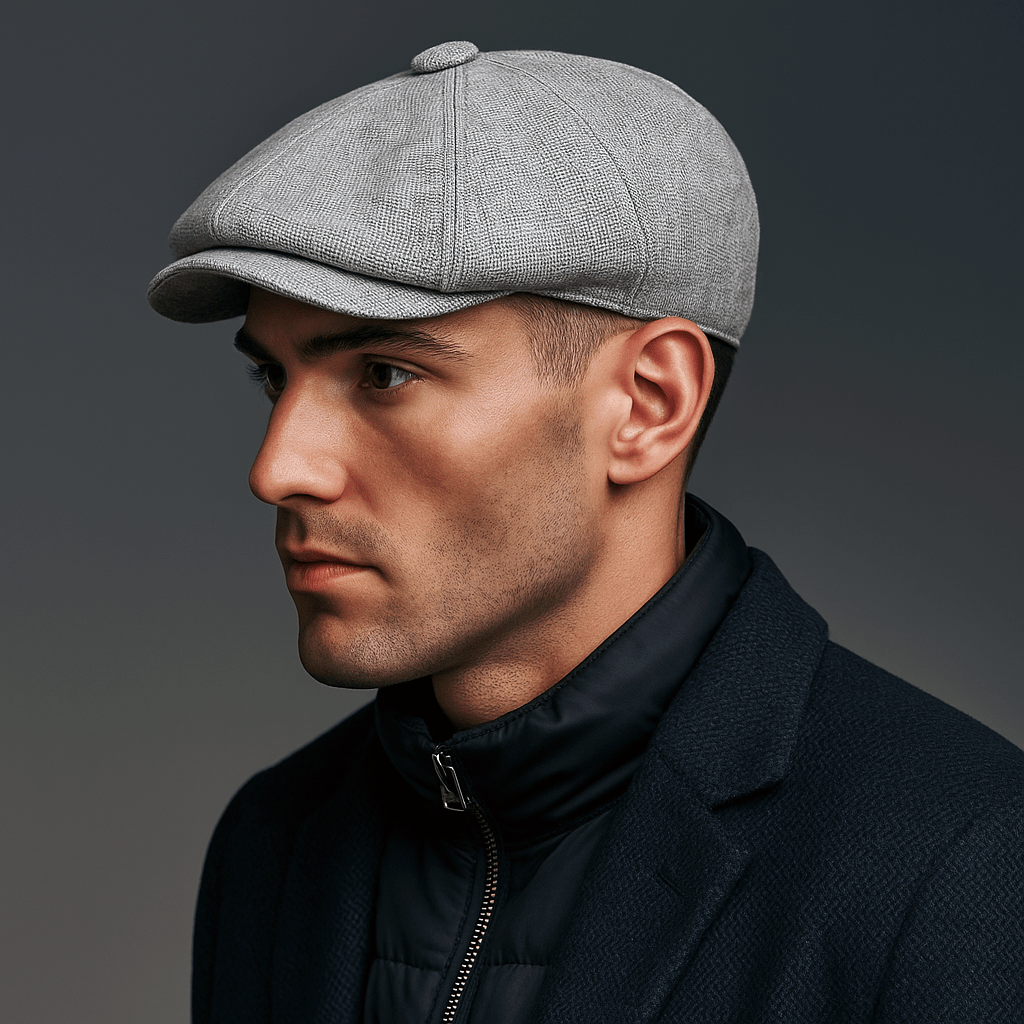 Eirin Apparel Men's Flat Cap Men’s ‘Belfast Crown’ Irish Flat Cap – Steel Grey