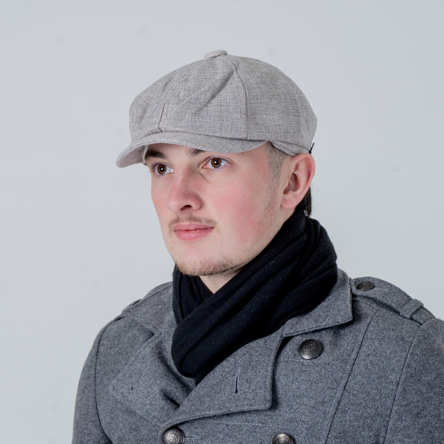 Eirin Apparel Men's Flat Cap Men’s ‘Belfast Crown’ Irish Flat Cap – Steel Grey (Collector’s Edition)