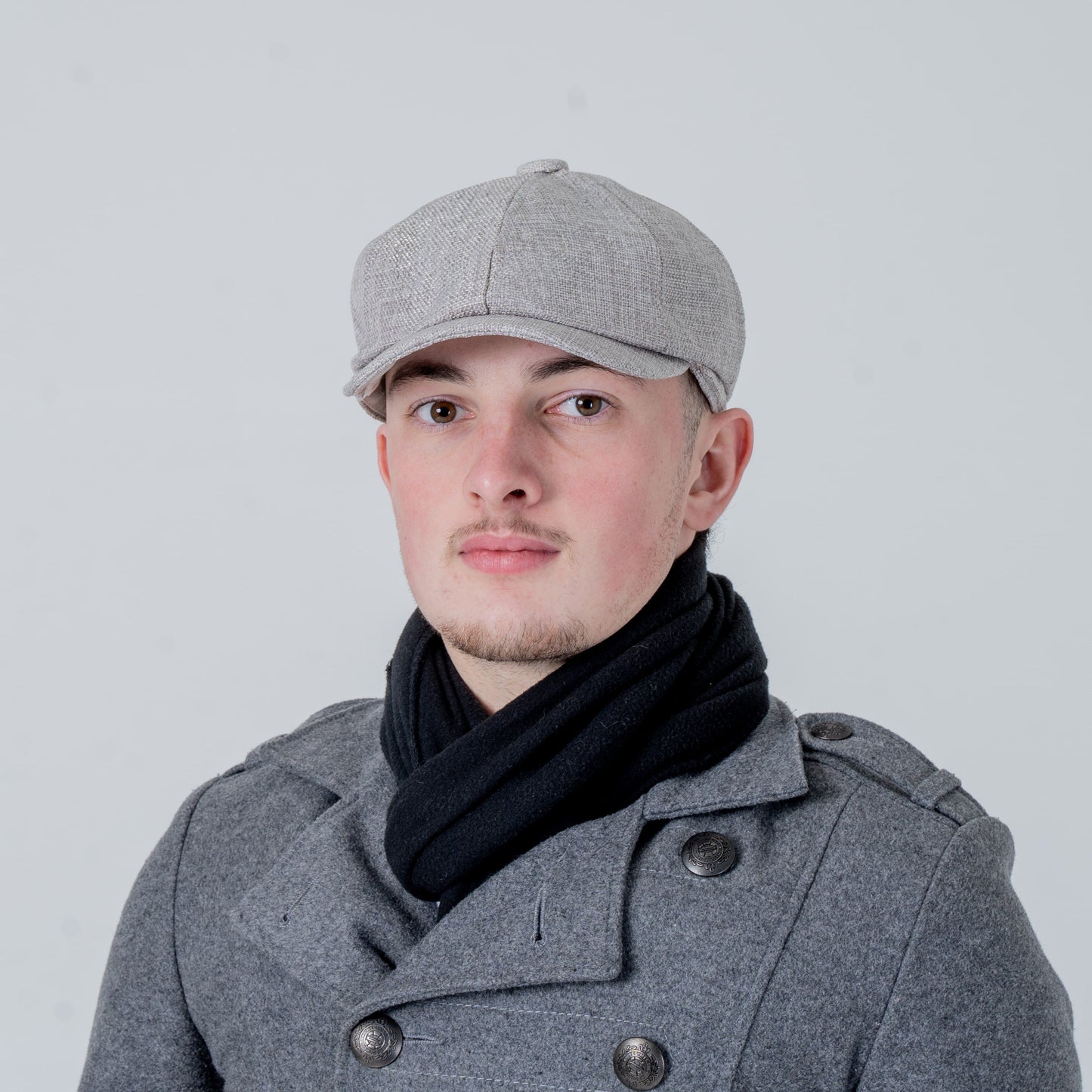 Eirin Apparel Men's Flat Cap Men’s ‘Belfast Crown’ Irish Flat Cap – Steel Grey (Collector’s Edition)