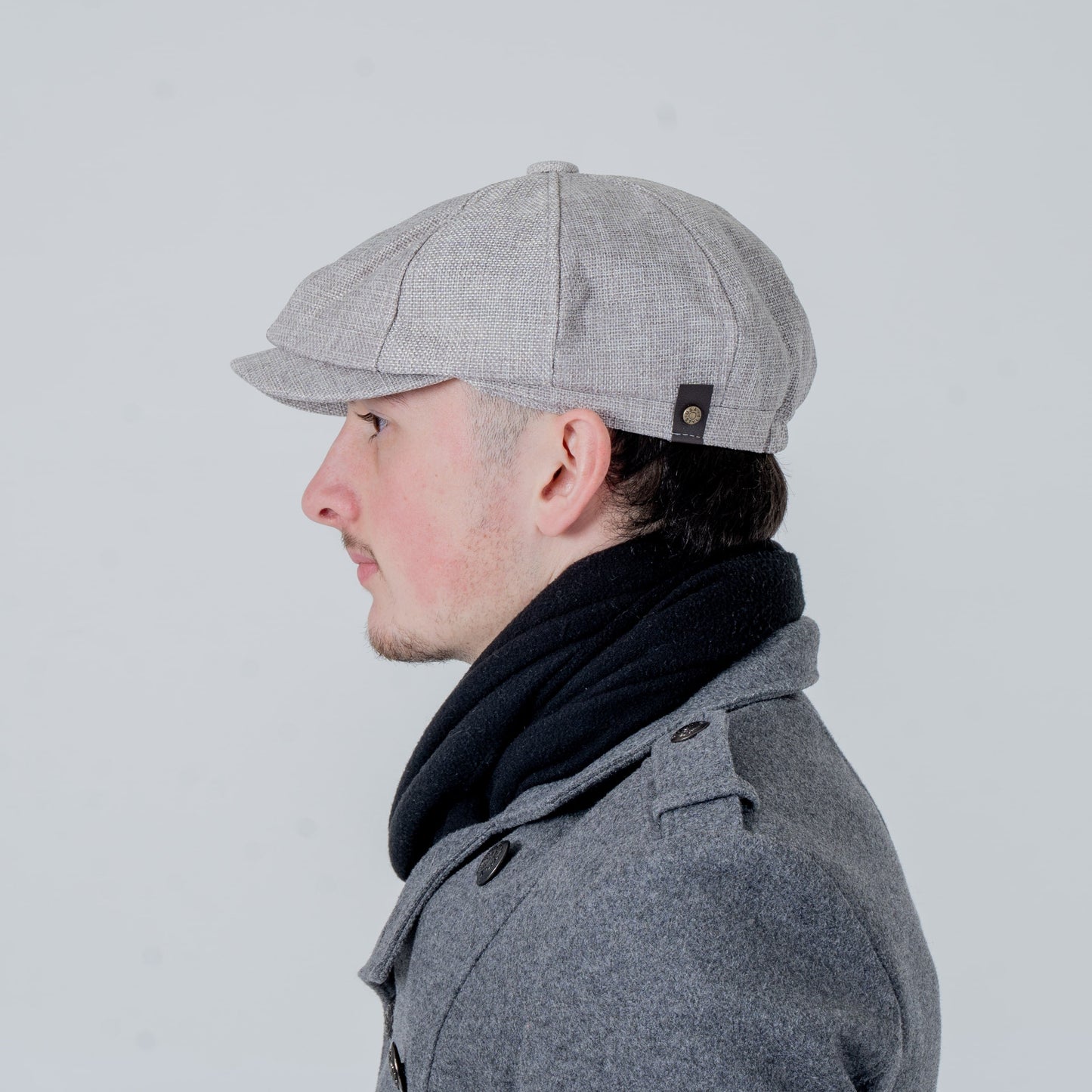 Eirin Apparel Men's Flat Cap Men’s ‘Belfast Crown’ Irish Flat Cap – Steel Grey (Collector’s Edition)