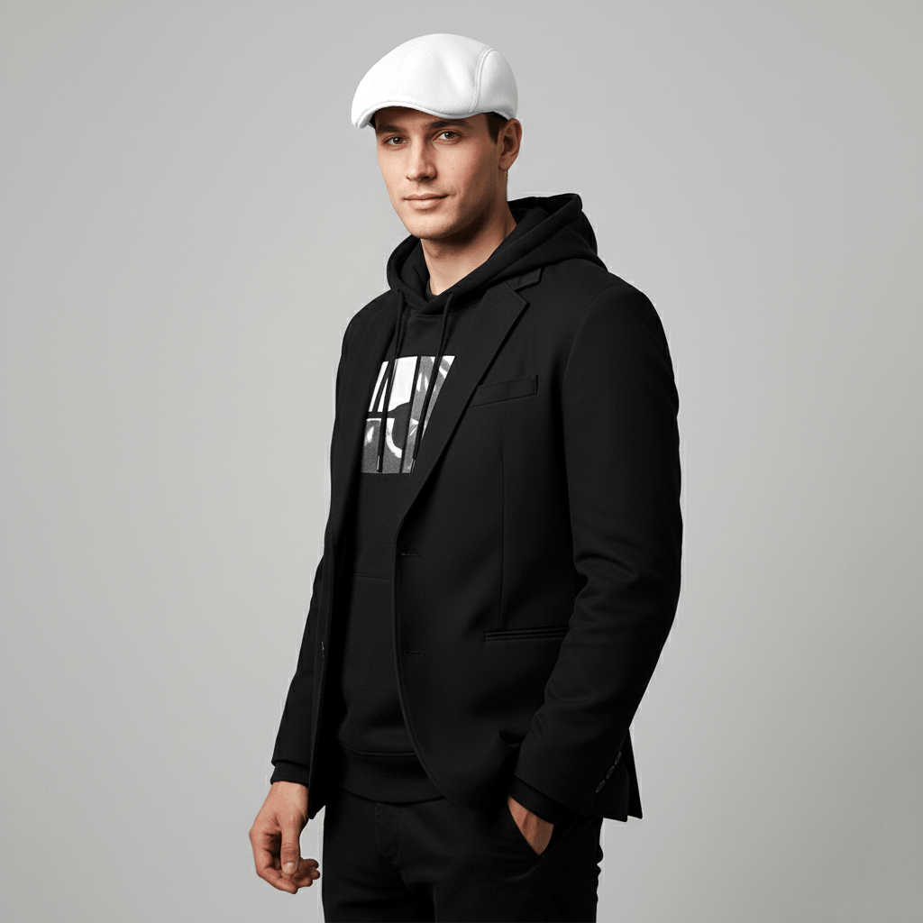 Eirin Apparel Men's Flat Cap Men’s ‘Everyday Irish’ Flat Cap – Frost White