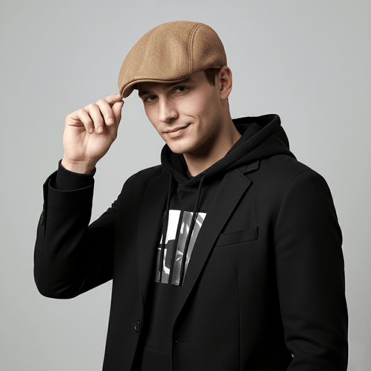 Eirin Apparel Men's Flat Cap Men’s ‘Everyday Irish’ Flat Cap – Quarry Sand