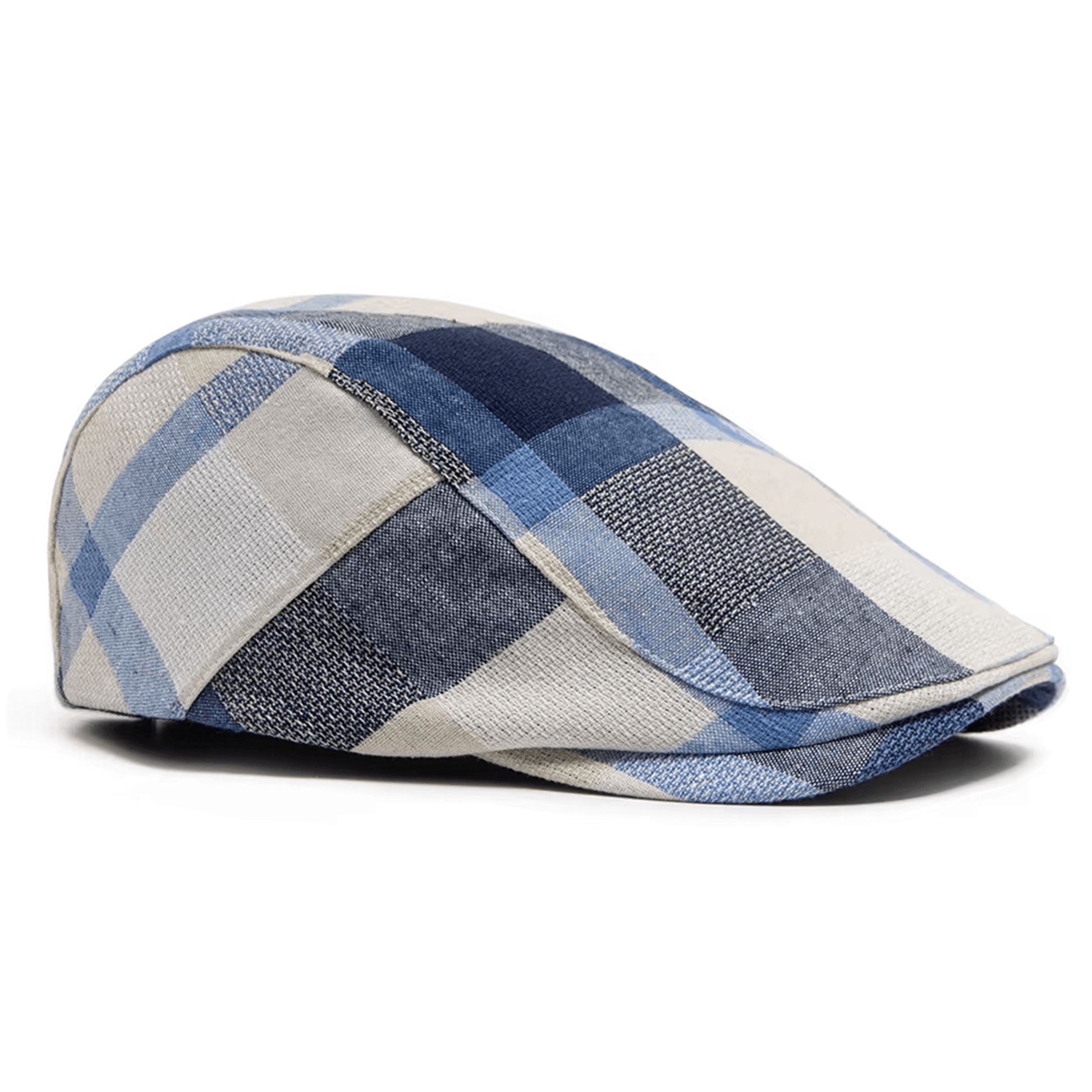 Eirin Apparel Men's Flat Cap Men’s ‘Modern Celt’ Flat Cap – Atlantic Blue Plaid Weave