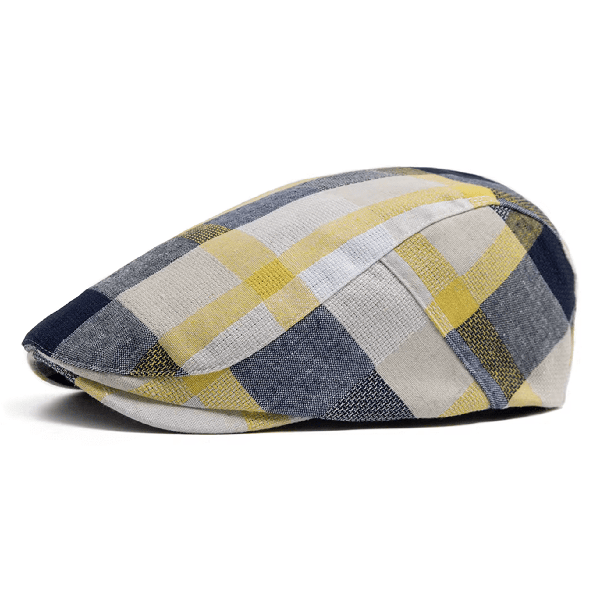 Eirin Apparel Men's Flat Cap Men’s ‘Modern Celt’ Flat Cap – Eírne Gold Plaid Weave