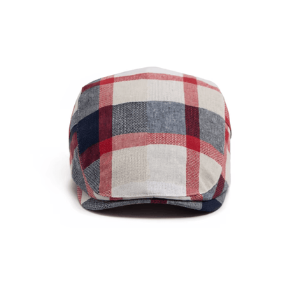 Eirin Apparel Men's Flat Cap Men’s ‘Modern Celt’ Flat Cap – Rebel Red Plaid Weave