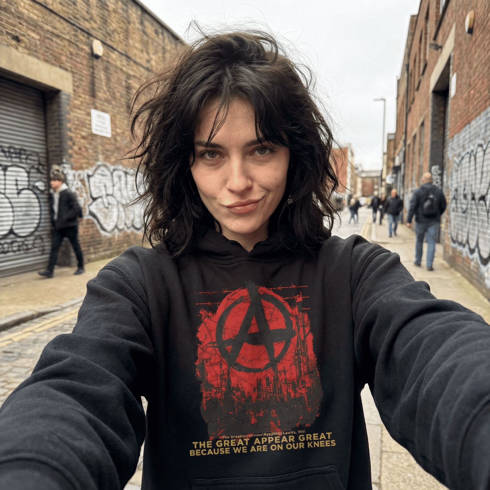 Eirin Apparel Men's Hoodie 'Anarchy In The Streets' Hoodie