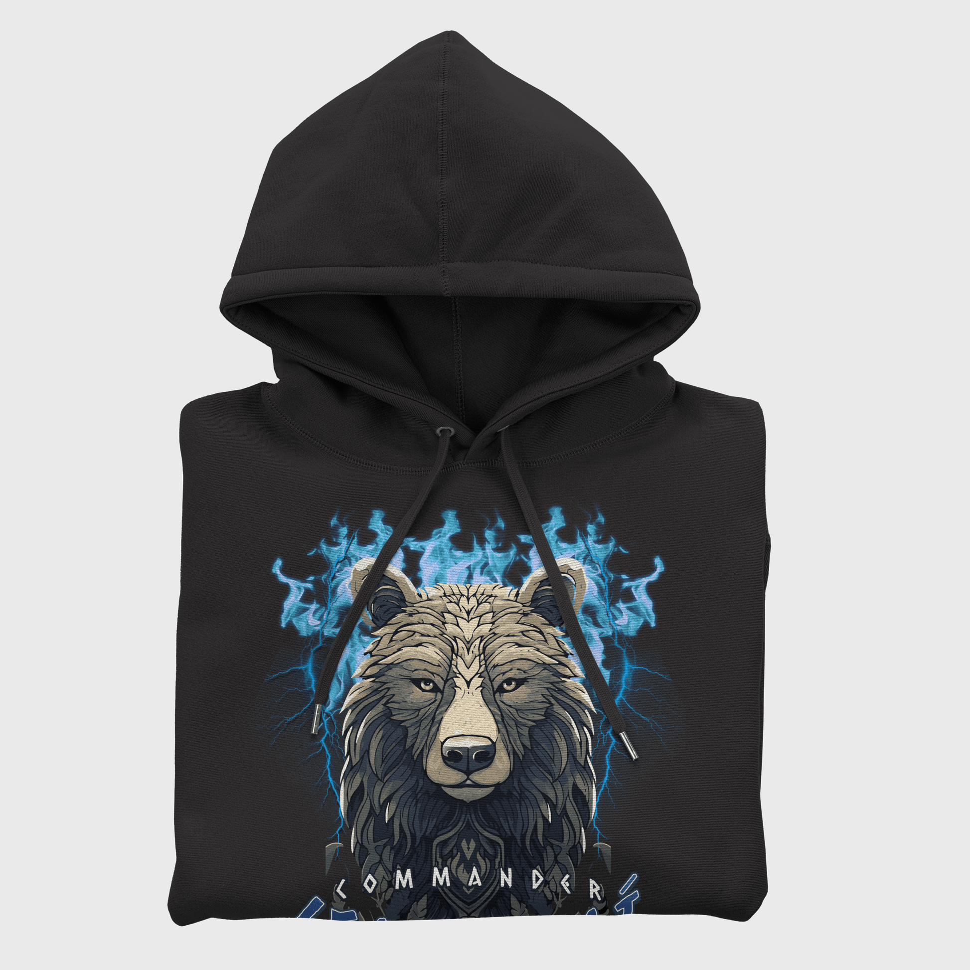 Eirin Apparel Men's Hoodie Black / S Men's Ceilteach An Béar Fiáin (Wild Bear of the Celts) Celtic Totem Hoodie