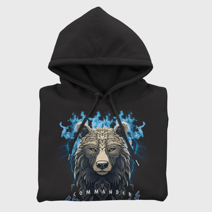 Eirin Apparel Men's Hoodie Black / S Men's Ceilteach An Béar Fiáin (Wild Bear of the Celts) Celtic Totem Hoodie
