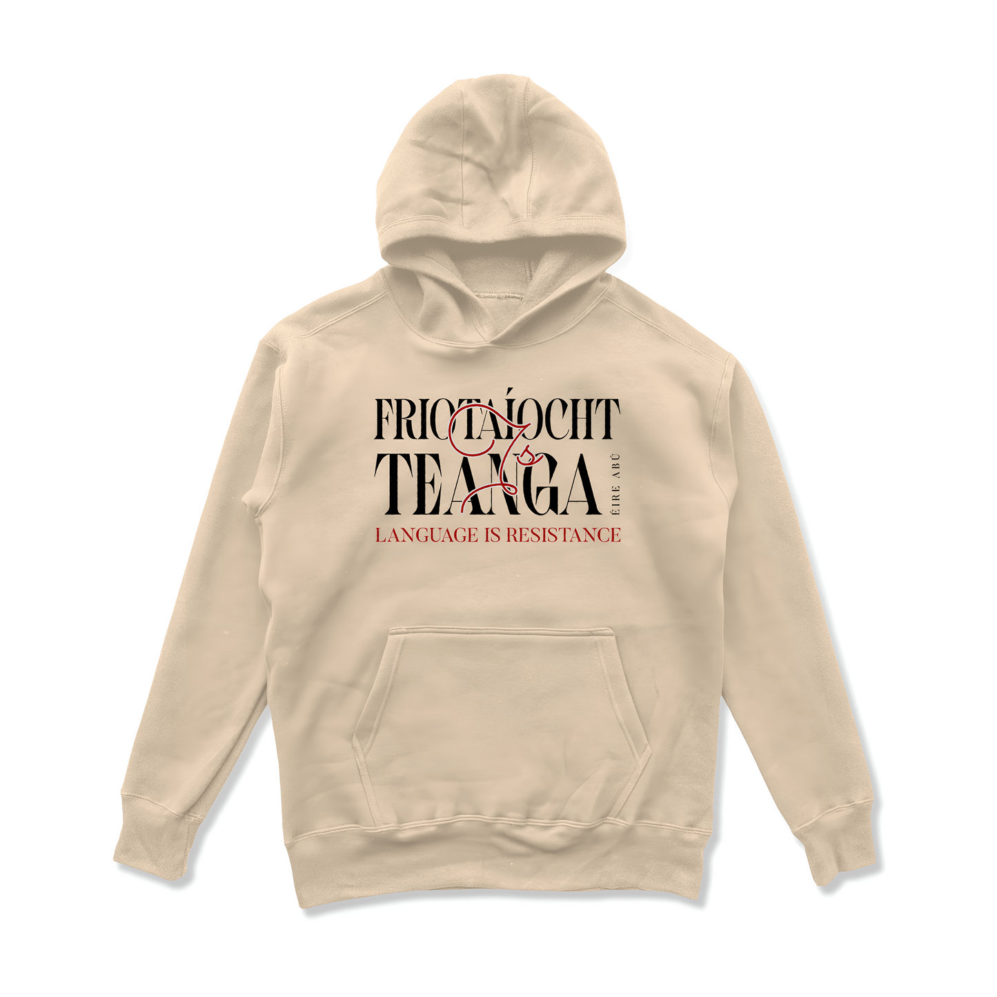Eirin Apparel Men's Hoodie Bone / S Men’s 'Language Is Resistance' Gaelic Hoodie