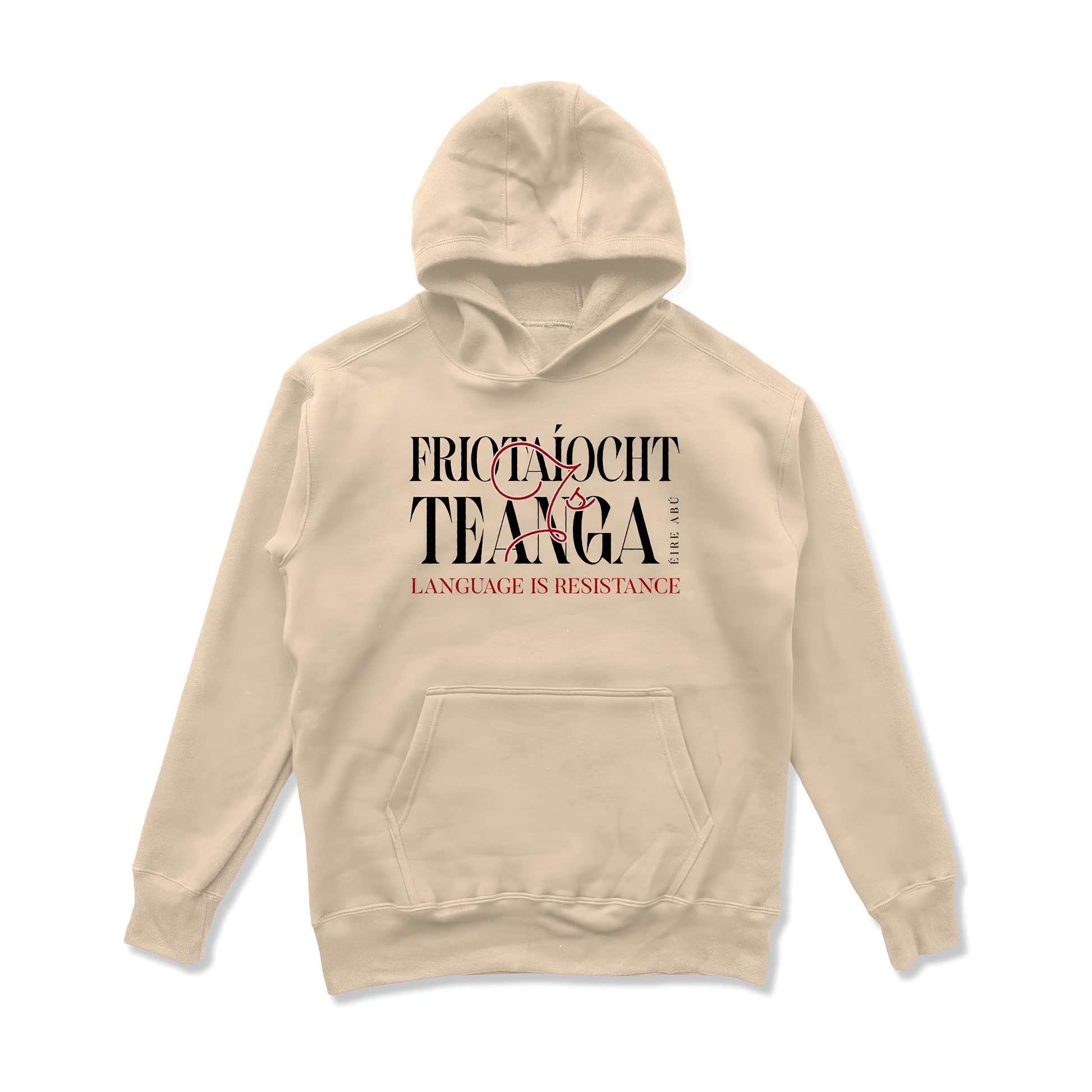 Eirin Apparel Men's Hoodie Bone / S Men’s 'Language Is Resistance' Gaelic Hoodie