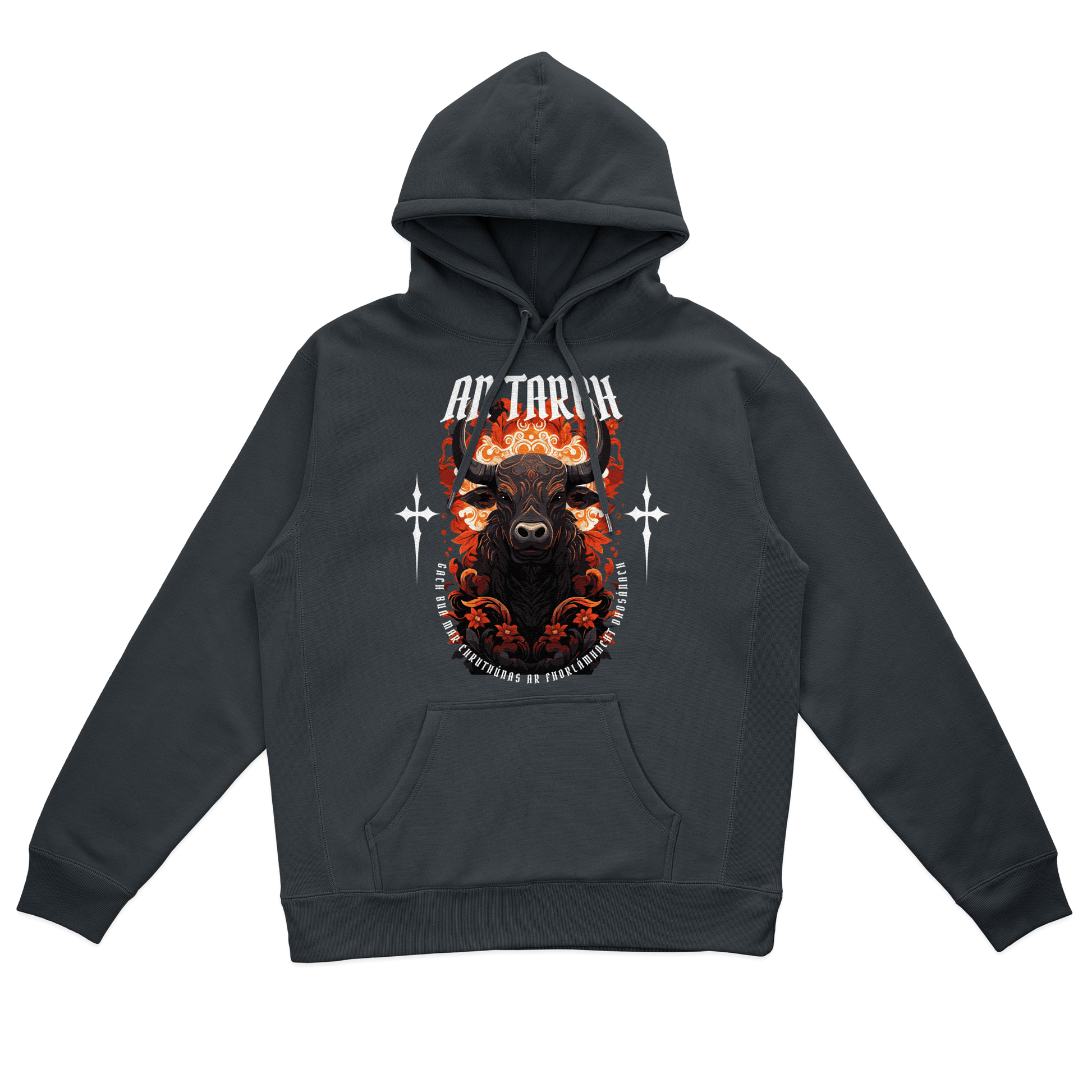 Eirin Apparel Men's Hoodie Carbon Grey / S Men's Ceilteach An Tarbh (The Bull) Celtic Totem Hoodie