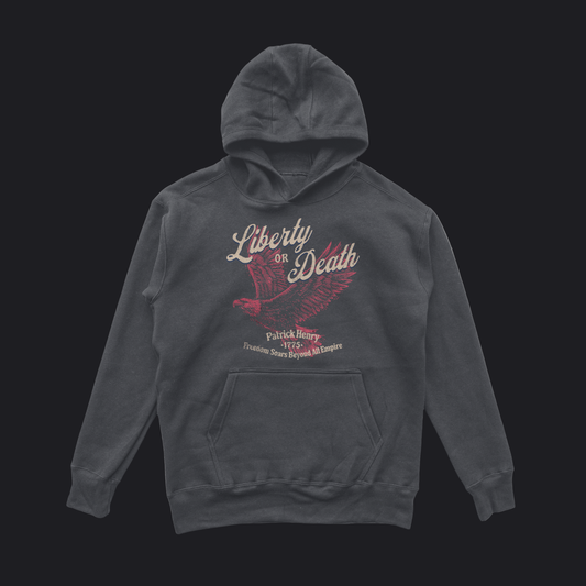 Eirin Apparel Men's Hoodie Dark Heather / S Men's 'Liberty or Death' Hoodie
