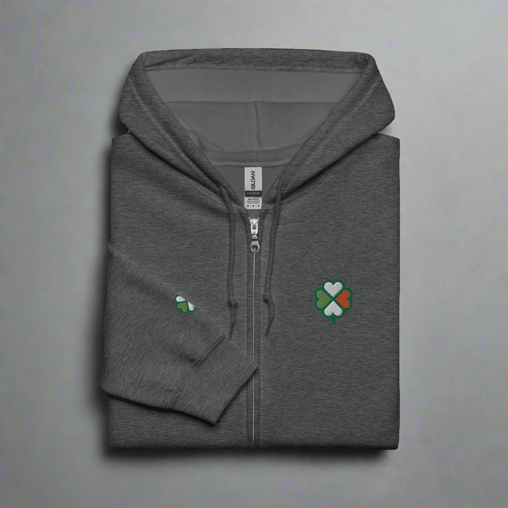 Eirin Apparel Men's Hoodie Dark Heather / S Men's Signature Hibernian Premium Zip Up Hoodie