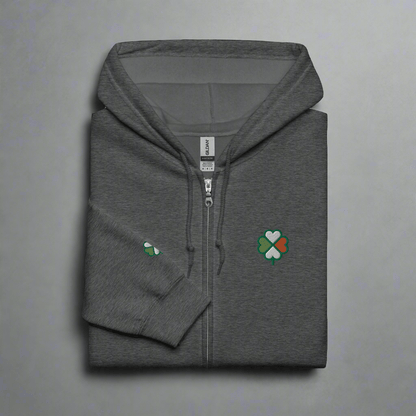 Eirin Apparel Men's Hoodie Dark Heather / S Men's Signature Hibernian Premium Zip Up Hoodie