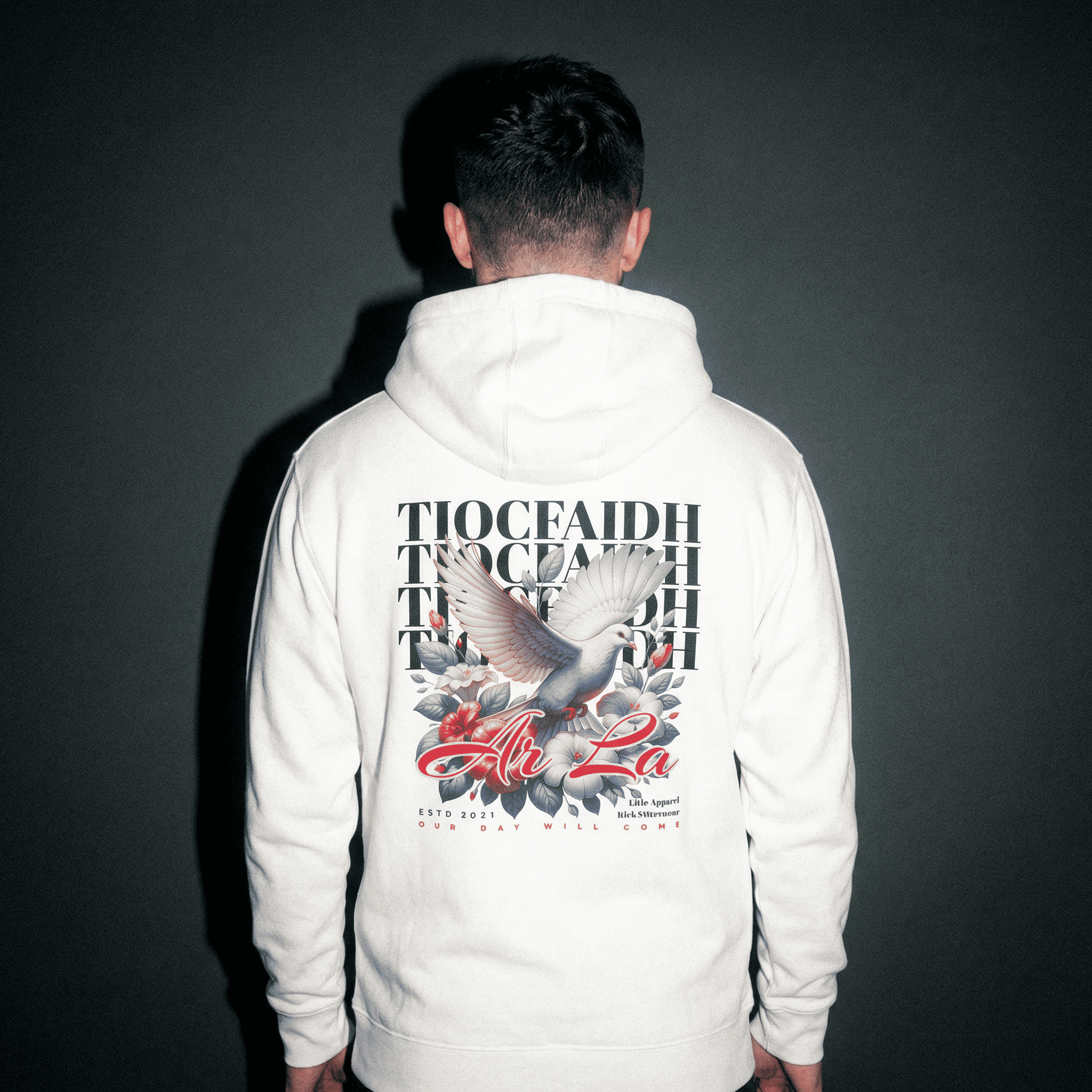 Eirin Apparel Men's Hoodie 'Dove of Freedom' Gaelic Hoodie