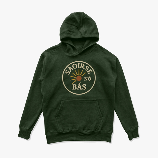 Eirin Apparel Men's Hoodie Forest Green / S Men's 'Freedom Or Death' Gaelic Hoodie