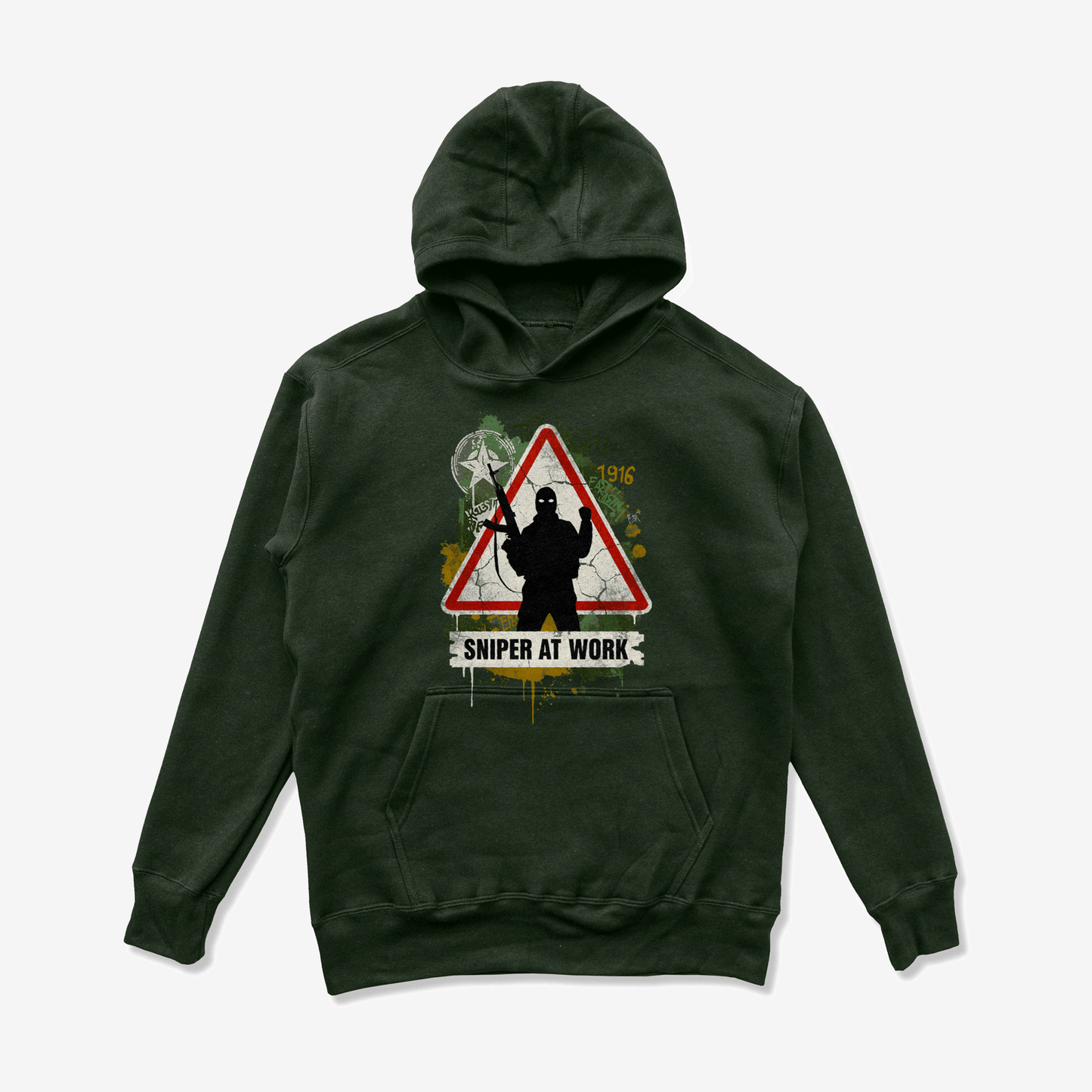 Eirin Apparel Men's Hoodie Forest Green / S Men's 'Sniper At Work' Irish Republican Hoodie