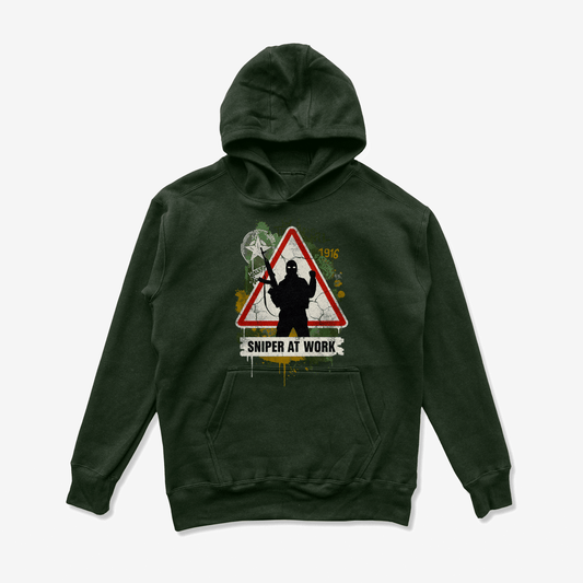 Eirin Apparel Men's Hoodie Forest Green / S Men's 'Sniper At Work' Irish Republican Hoodie