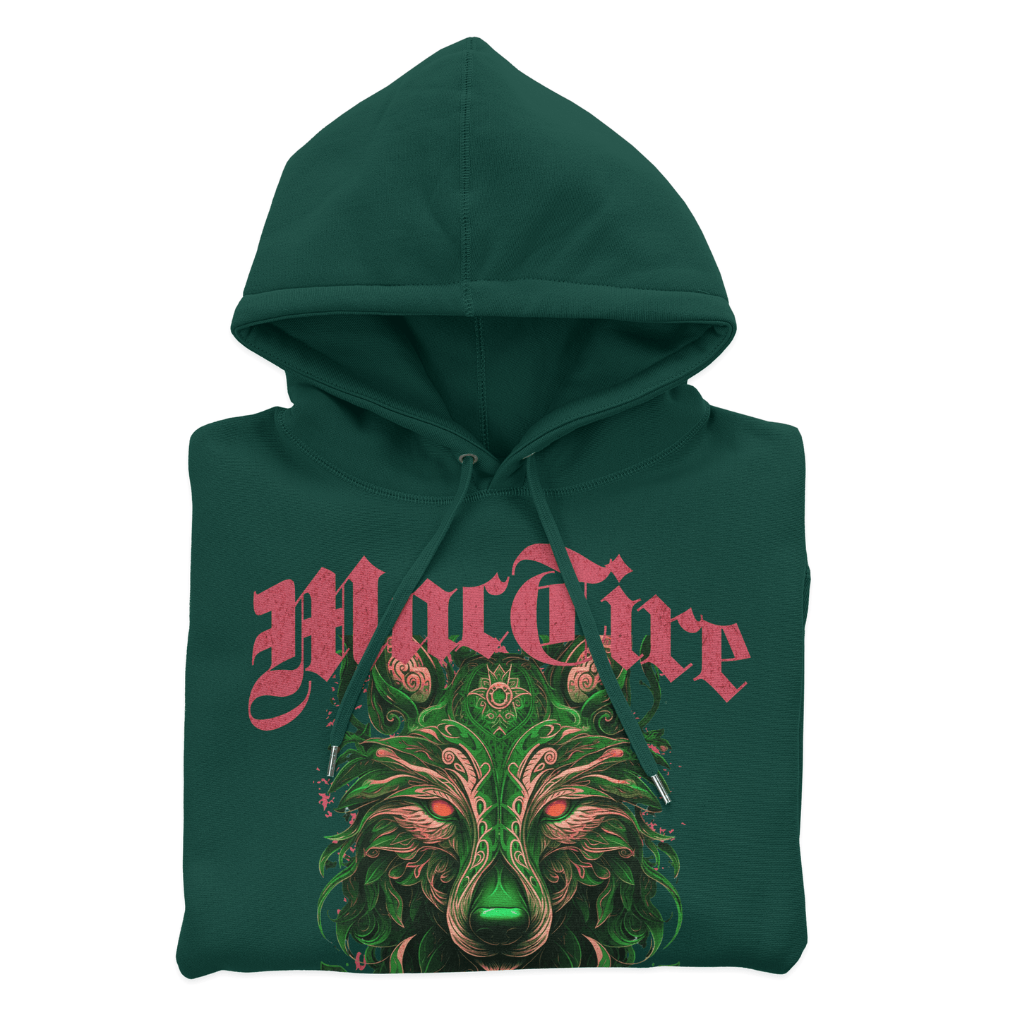 Eirin Apparel Men's Hoodie Forest / S Men's Ceilteach Mac Tíre (Irish Wolf) Celtic Totem Hoodie