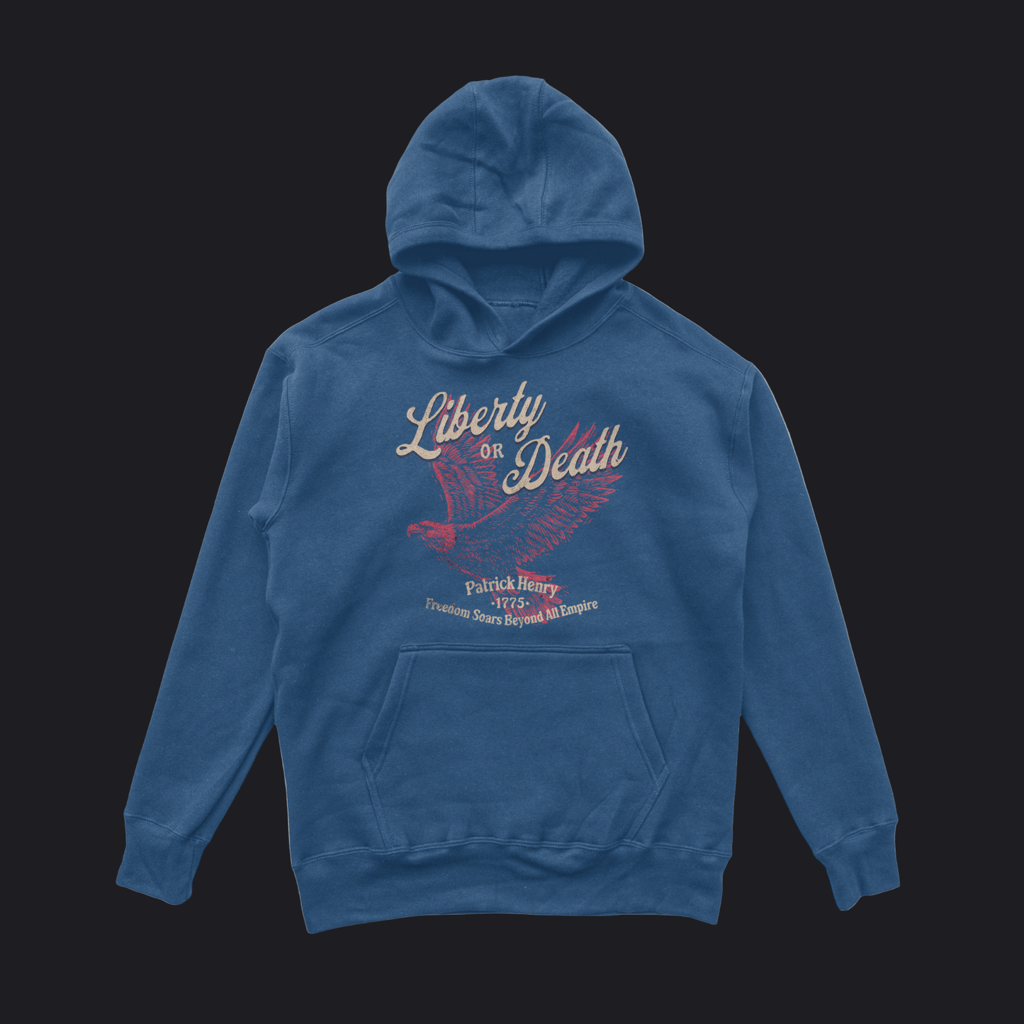 Eirin Apparel Men's Hoodie Indigo Blue / S Men's 'Liberty or Death' Hoodie