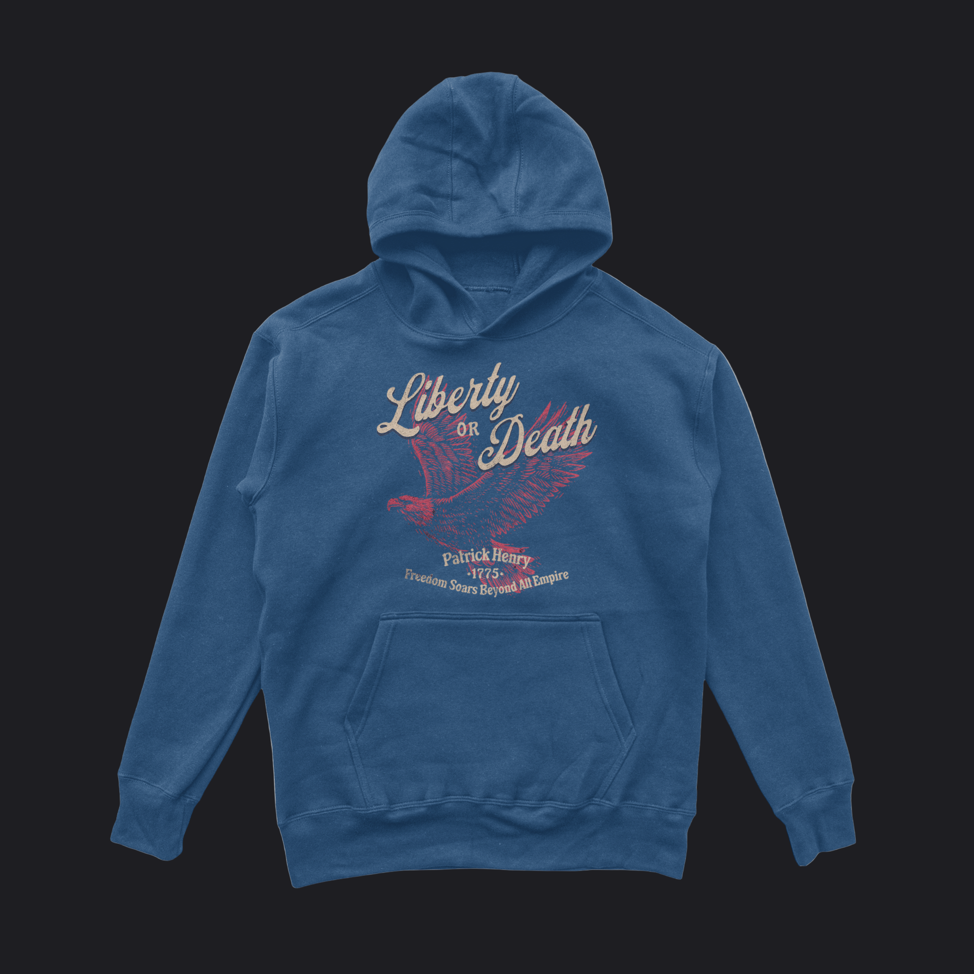 Eirin Apparel Men's Hoodie Indigo Blue / S Men's 'Liberty or Death' Hoodie