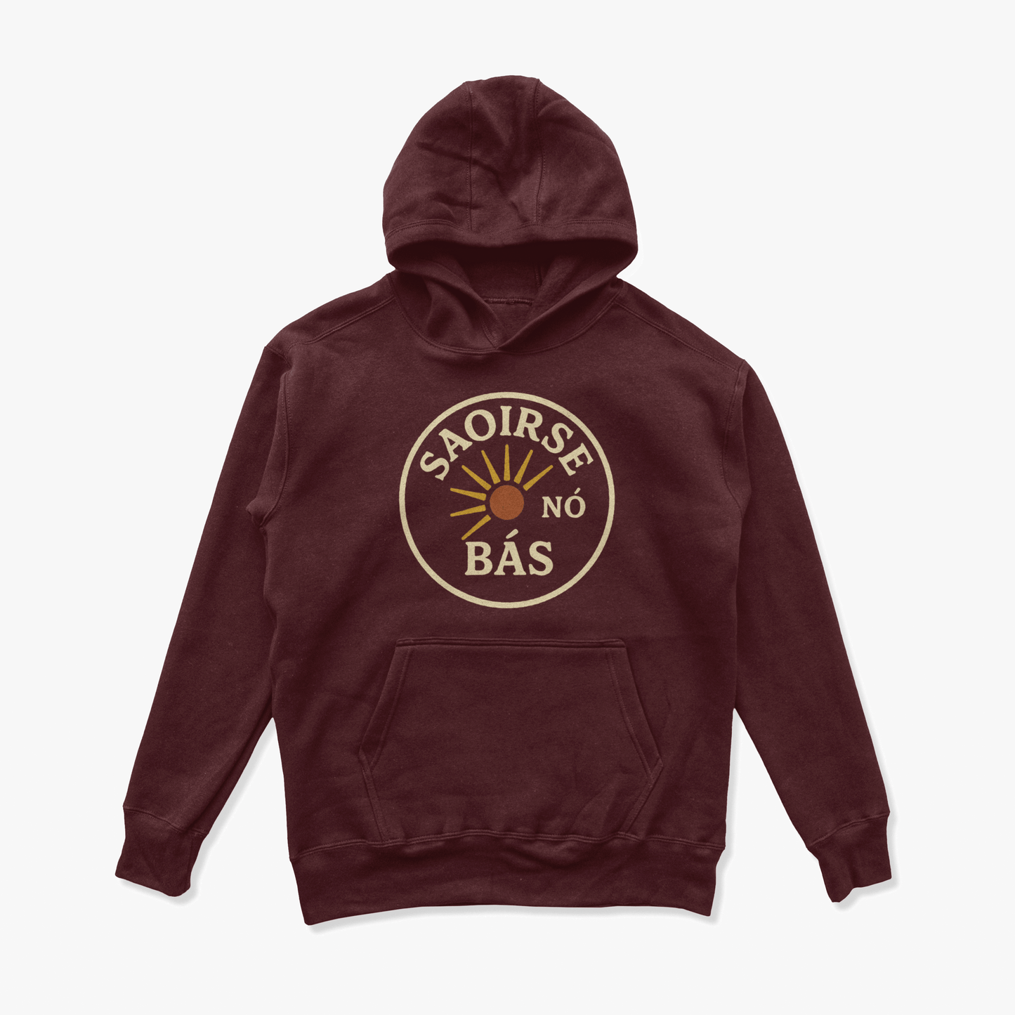 Eirin Apparel Men's Hoodie Maroon / S Men's 'Freedom Or Death' Gaelic Hoodie