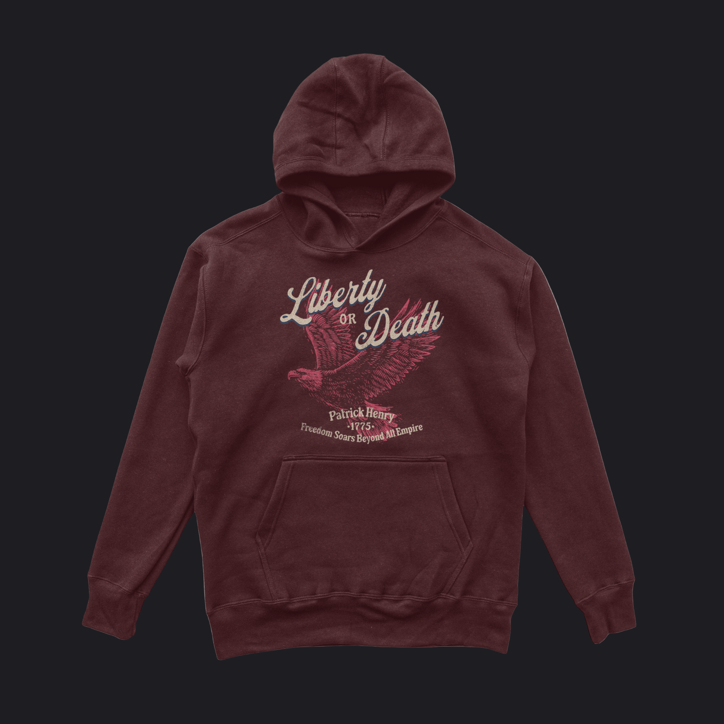 Eirin Apparel Men's Hoodie Maroon / S Men's 'Liberty or Death' Hoodie