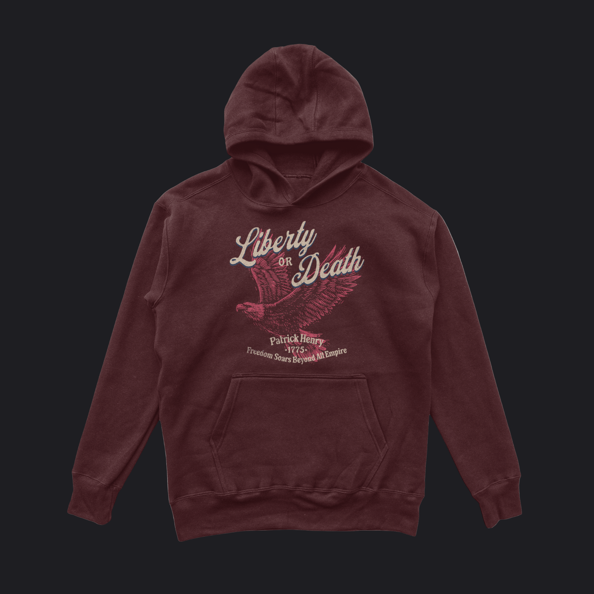 Eirin Apparel Men's Hoodie Maroon / S Men's 'Liberty or Death' Hoodie