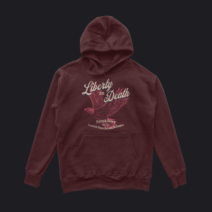 Eirin Apparel Men's Hoodie Maroon / S Men's 'Liberty or Death' Hoodie