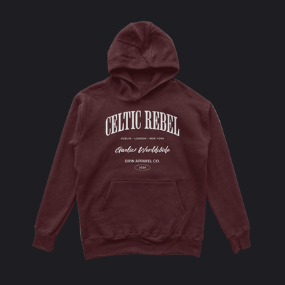 Eirin Apparel Men's Hoodie Maroon / S Men's 'Worldwide Celtic Rebel' Hoodie