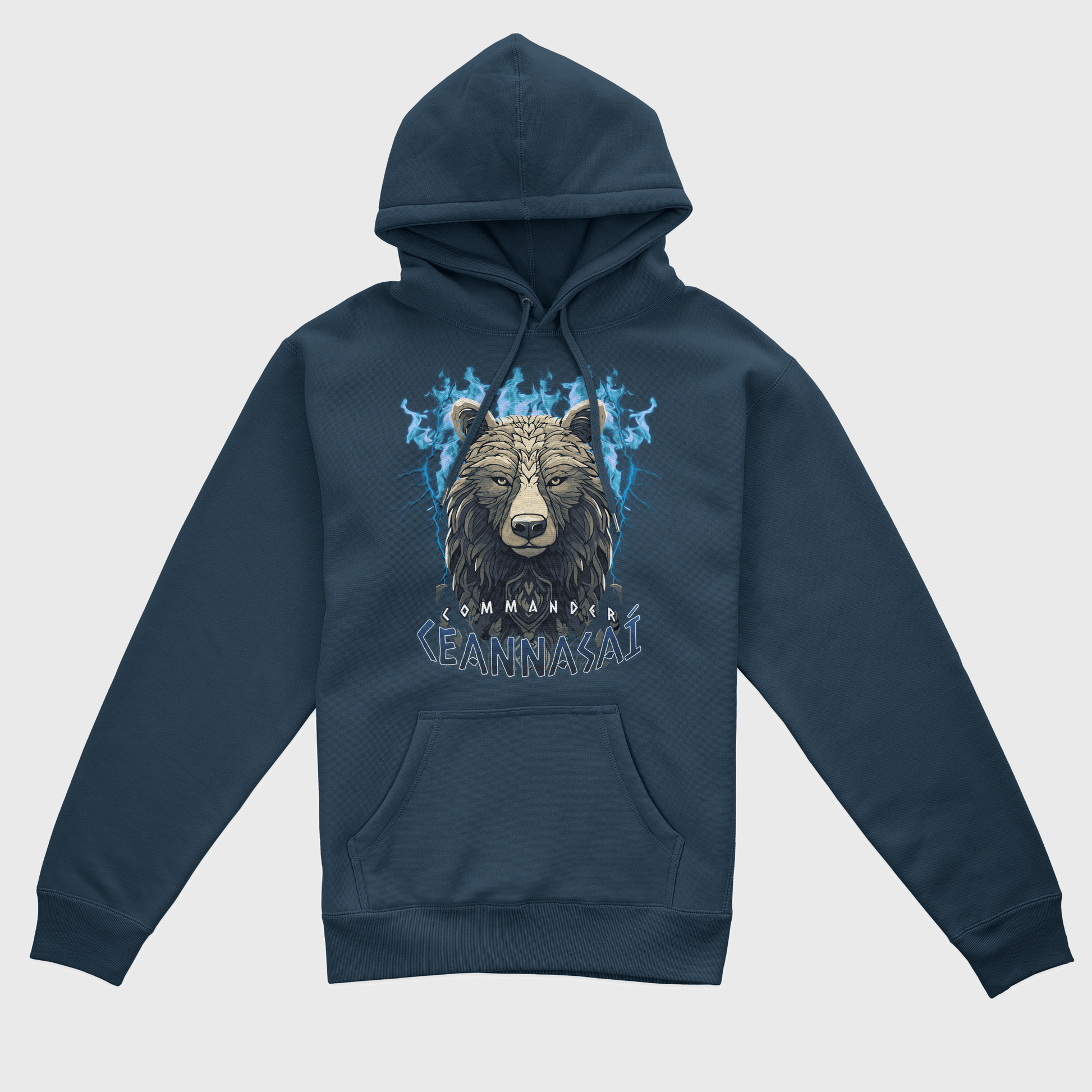 Eirin Apparel Men's Hoodie Men's Ceilteach An Béar Fiáin (Wild Bear of the Celts) Celtic Totem Hoodie