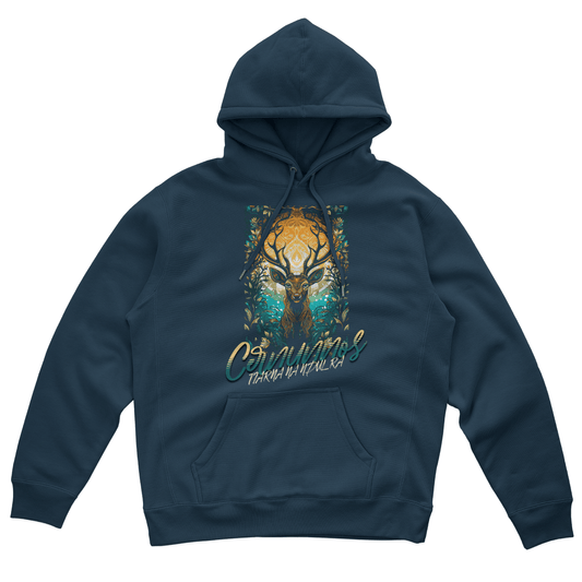 Eirin Apparel Men's Hoodie Men's Cernunnos Stag (Lord of Nature) Celtic Totem Hoodie