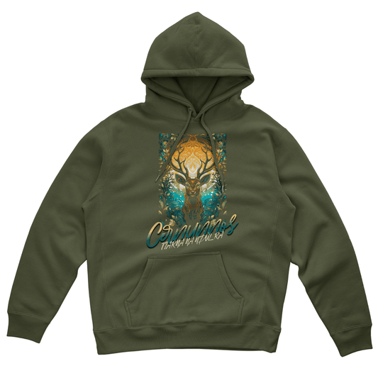 Eirin Apparel Men's Hoodie Men's Cernunnos Stag (Lord of Nature) Celtic Totem Hoodie