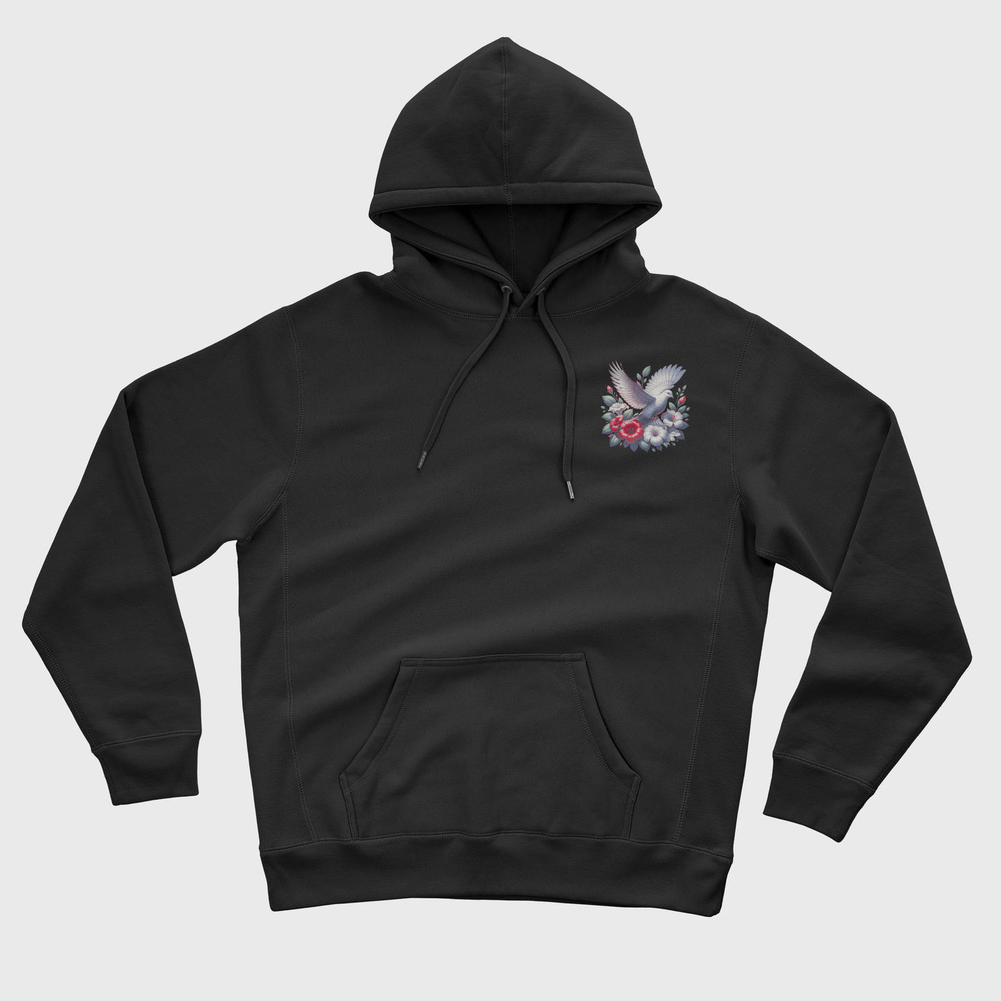 Eirin Apparel Men's Hoodie Men's Doves of Freedom Black Hoodie