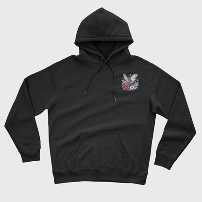 Eirin Apparel Men's Hoodie Men's Doves of Freedom Black Hoodie