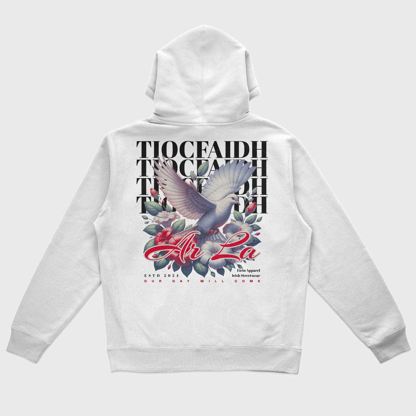 Eirin Apparel Men's Hoodie Men's Doves of Freedom White Hoodie