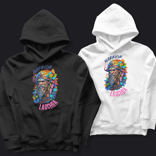 Eirin Apparel Men's Hoodie Men's 'Laochra' Neon Celtic Warrior Gaelic Hoodie