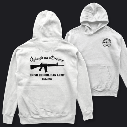 Eirin Apparel Men's Hoodie Men's Óglaigh na hÉireann Est. 1919 White Hoodie