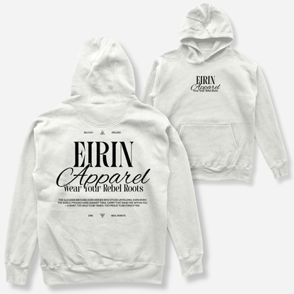 Eirin Apparel Men's Hoodie Men's Rebel Roots Supersoft Hoodie - Black on White