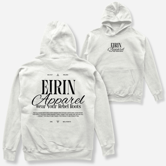 Eirin Apparel Men's Hoodie Men's Rebel Roots Supersoft Hoodie - Black on White