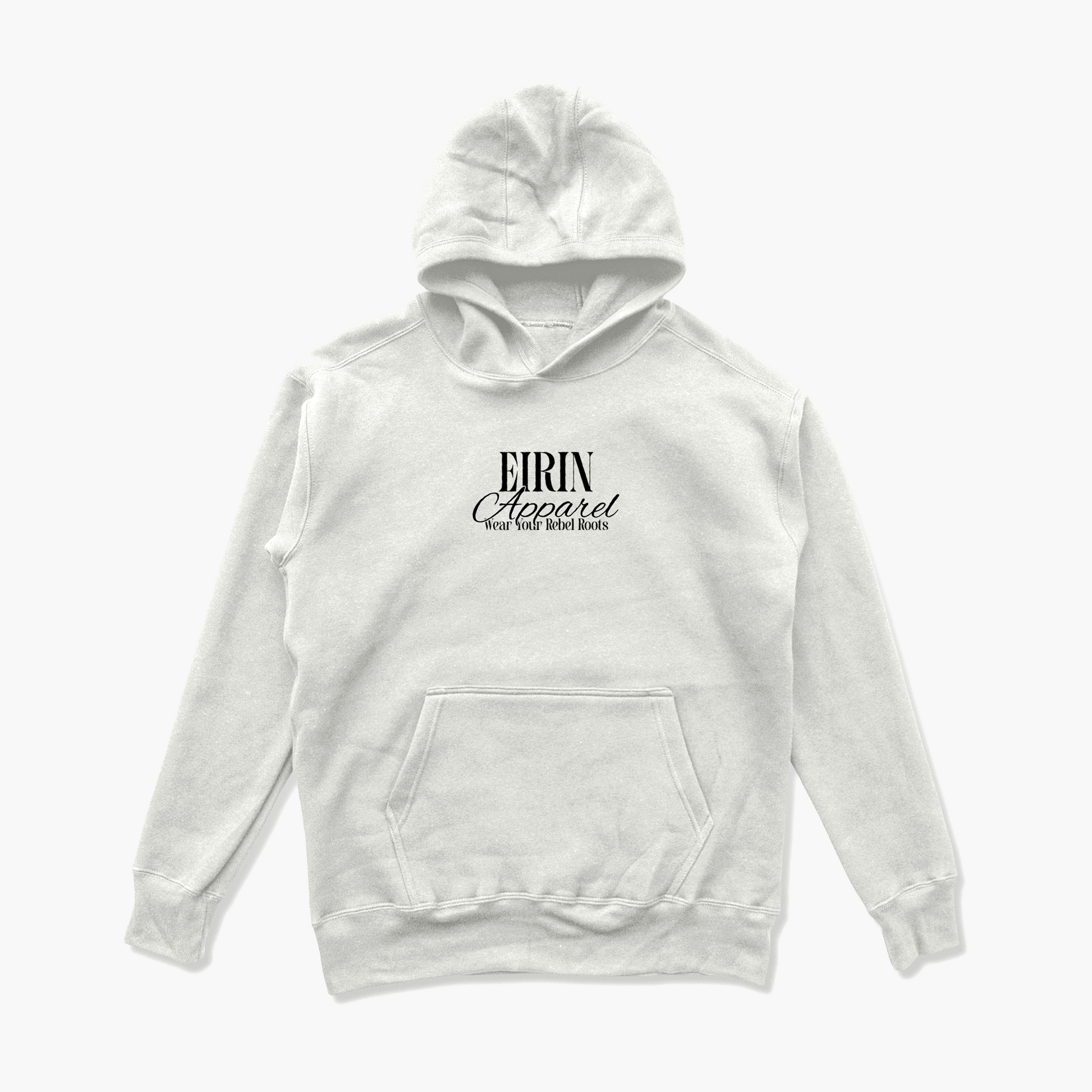 Eirin Apparel Men's Hoodie Men's Rebel Roots Supersoft Hoodie - Black on White