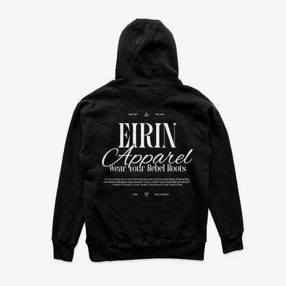 Eirin Apparel Men's Hoodie Men's Rebel Roots Supersoft Hoodie - White on Black