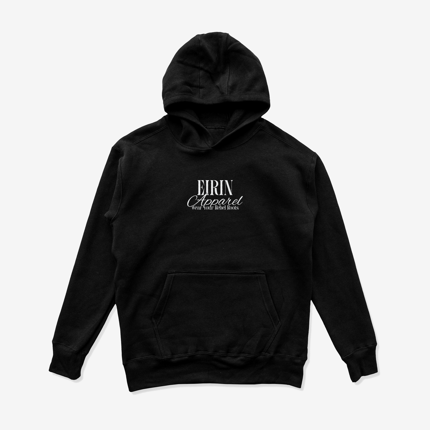 Eirin Apparel Men's Hoodie Men's Rebel Roots Supersoft Hoodie - White on Black