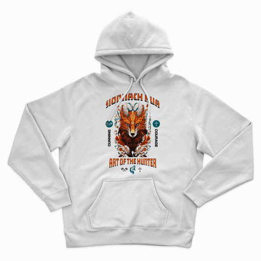 Eirin Apparel Men's Hoodie Men's Sionnach Rua (Irish Red Fox) Celtic Totem Hoodie