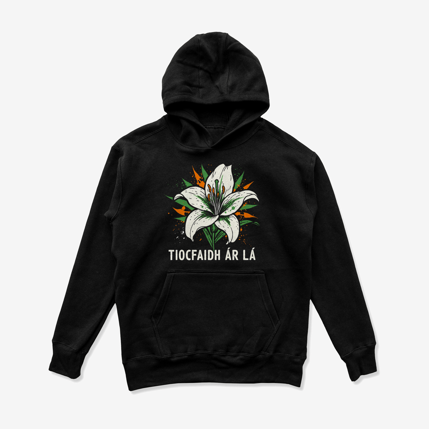 Eirin Apparel Men's Hoodie Men's 'Tiocfaidh ár lá' Easter Lily Hoodie