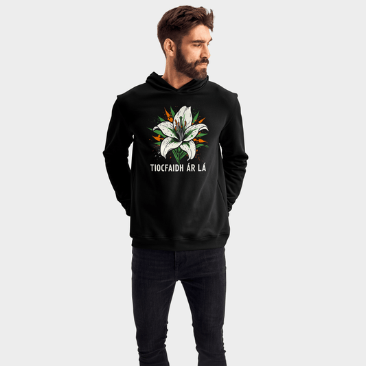 Eirin Apparel Men's Hoodie Men's 'Tiocfaidh ár lá' Easter Lily Hoodie