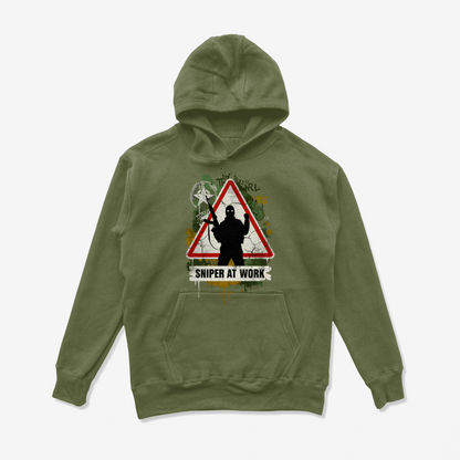Eirin Apparel Men's Hoodie Military Green / S Men's 'Sniper At Work' Irish Republican Hoodie