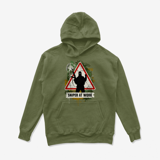 Eirin Apparel Men's Hoodie Military Green / S Men's 'Sniper At Work' Irish Republican Hoodie