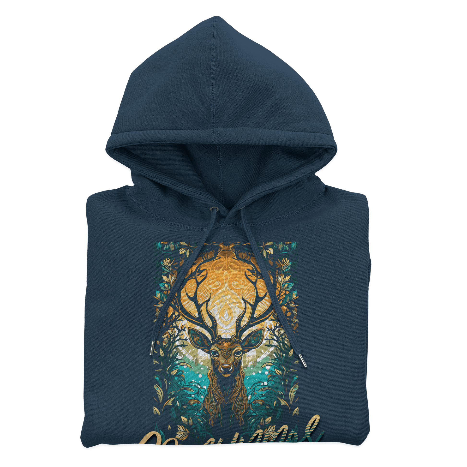 Eirin Apparel Men's Hoodie Navy / S Men's Cernunnos Stag (Lord of Nature) Celtic Totem Hoodie
