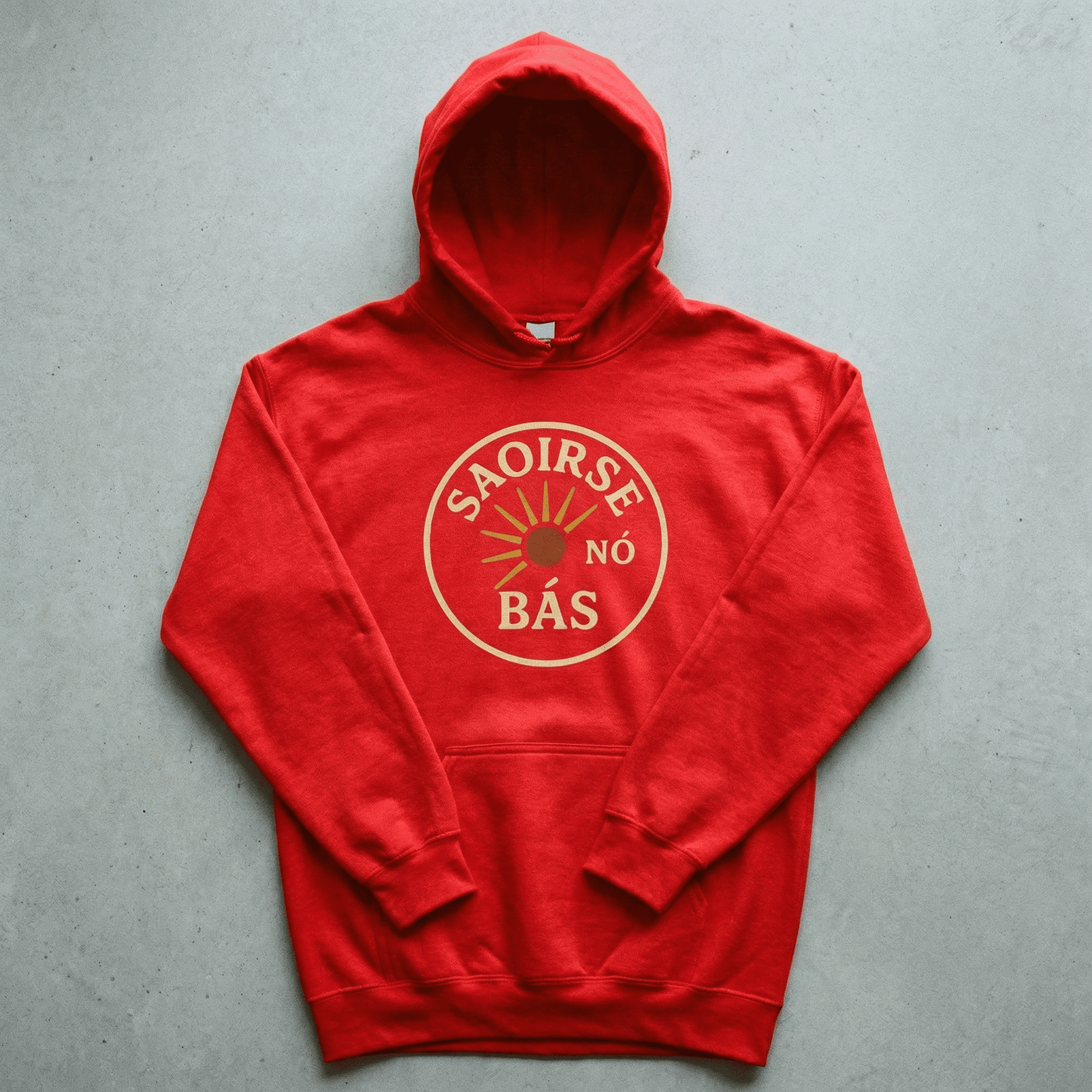 Eirin Apparel Men's Hoodie Red / S 'Freedom Or Death' Gaelic Hoodie